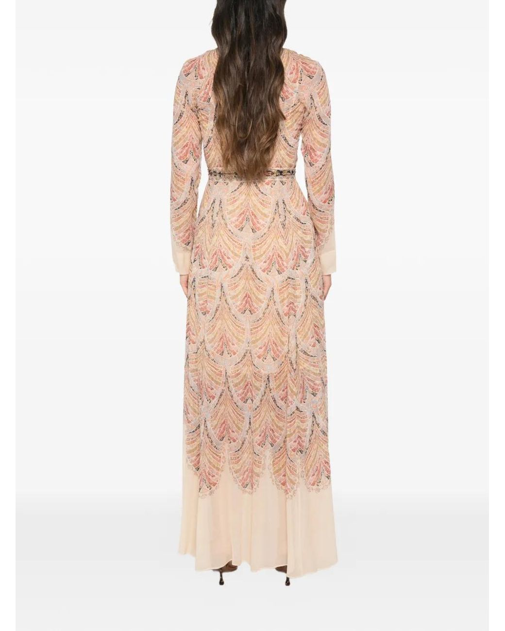 Zimmermann White Valiant Pussy-Bow Paisley-Print Maxi Dress