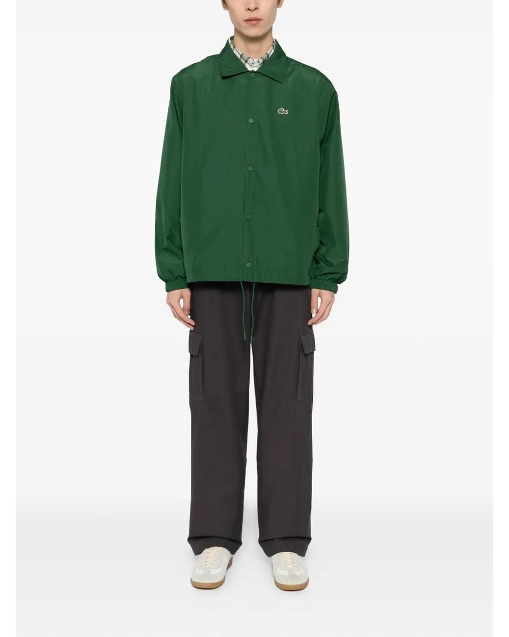 Lacoste Green Logo-Embroidered Jacket for men