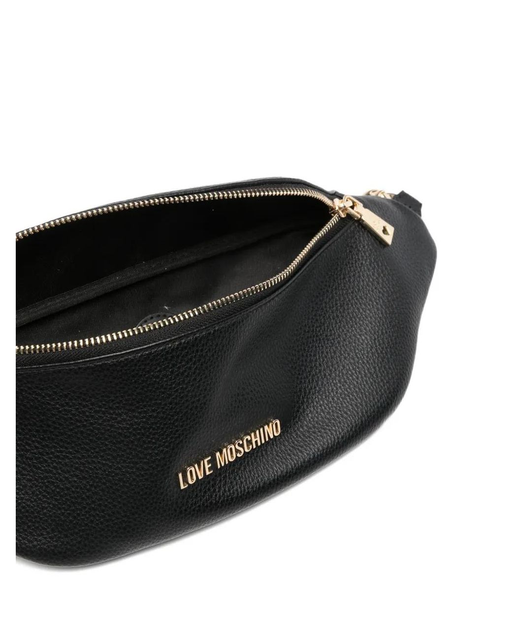 Love Moschino Black Sac Banane À Fermeture Zippée