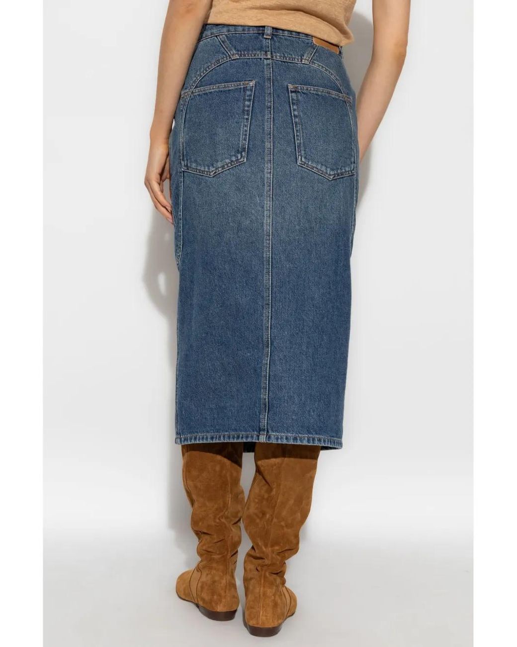 Isabel Marant Blue Denim Skirt Britt,