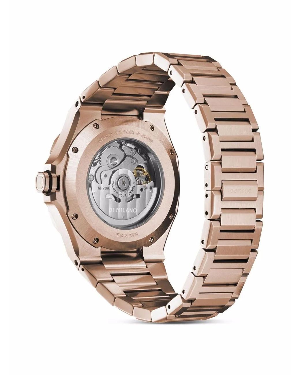 D1 Milano Black Skeleton Bracelet 41.5Mm for men