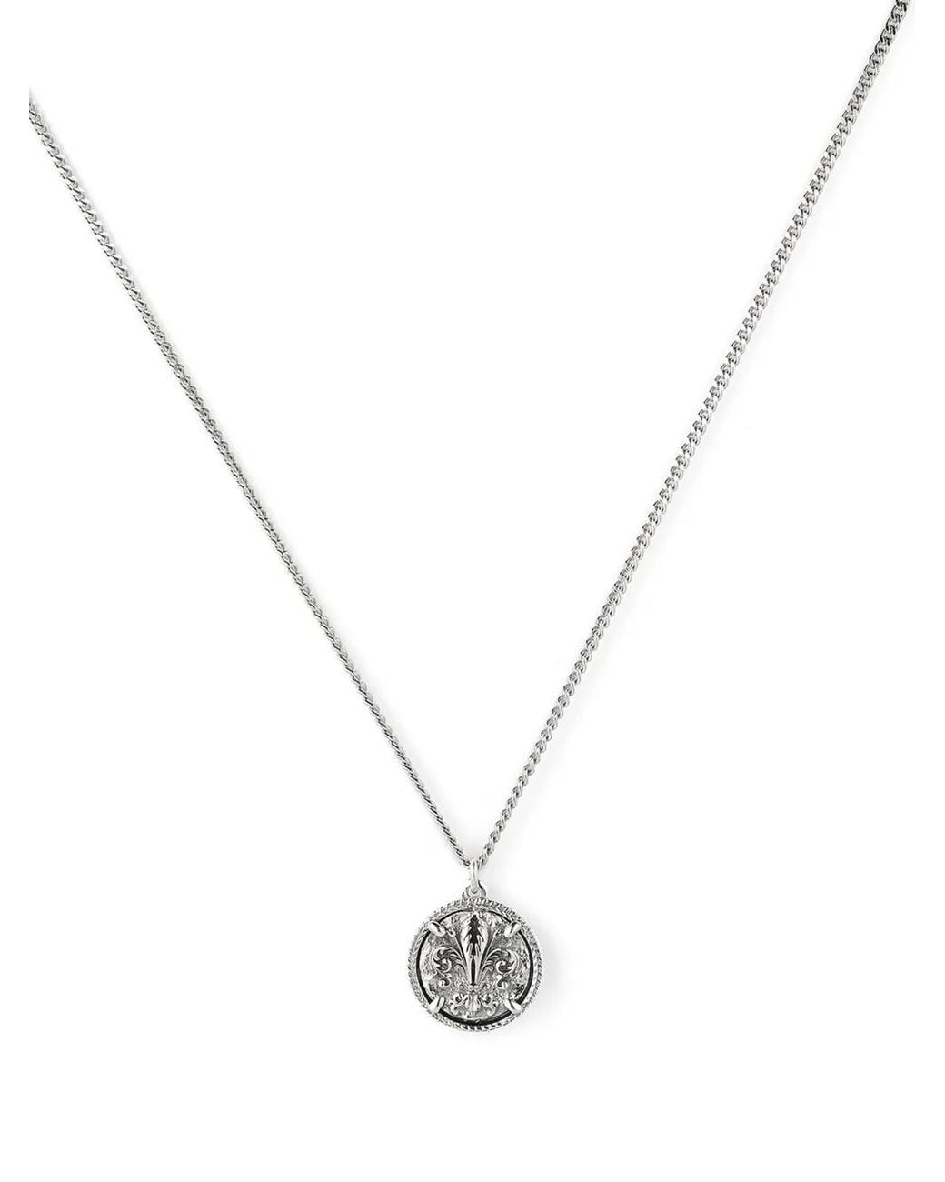 Emanuele Bicocchi Metallic Lily Tag Pendant Necklace