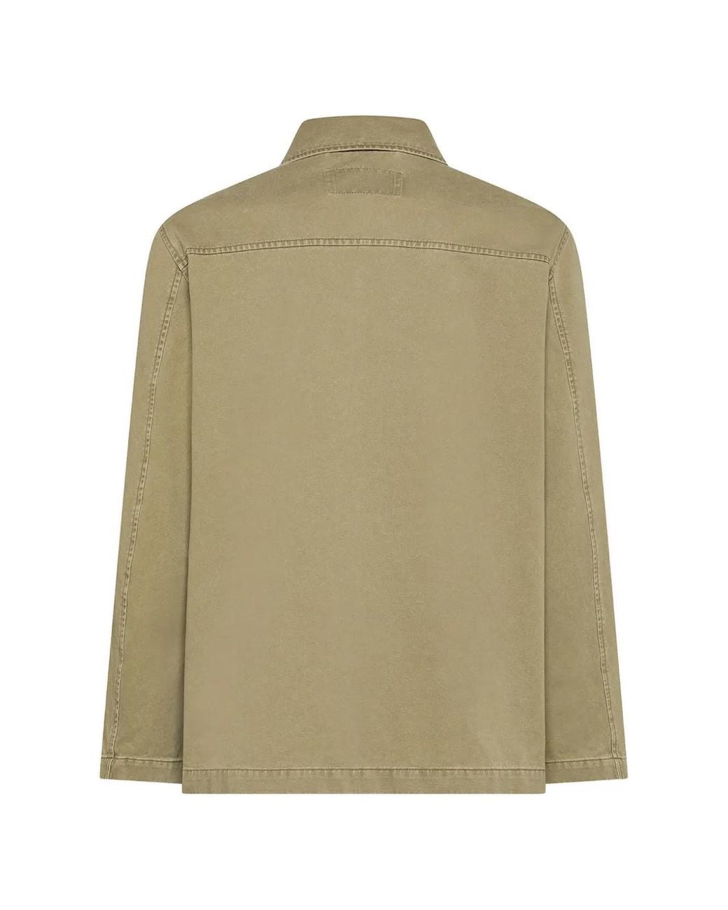 Seventy Green Buttoned Patch-Pocket Overshirt for men