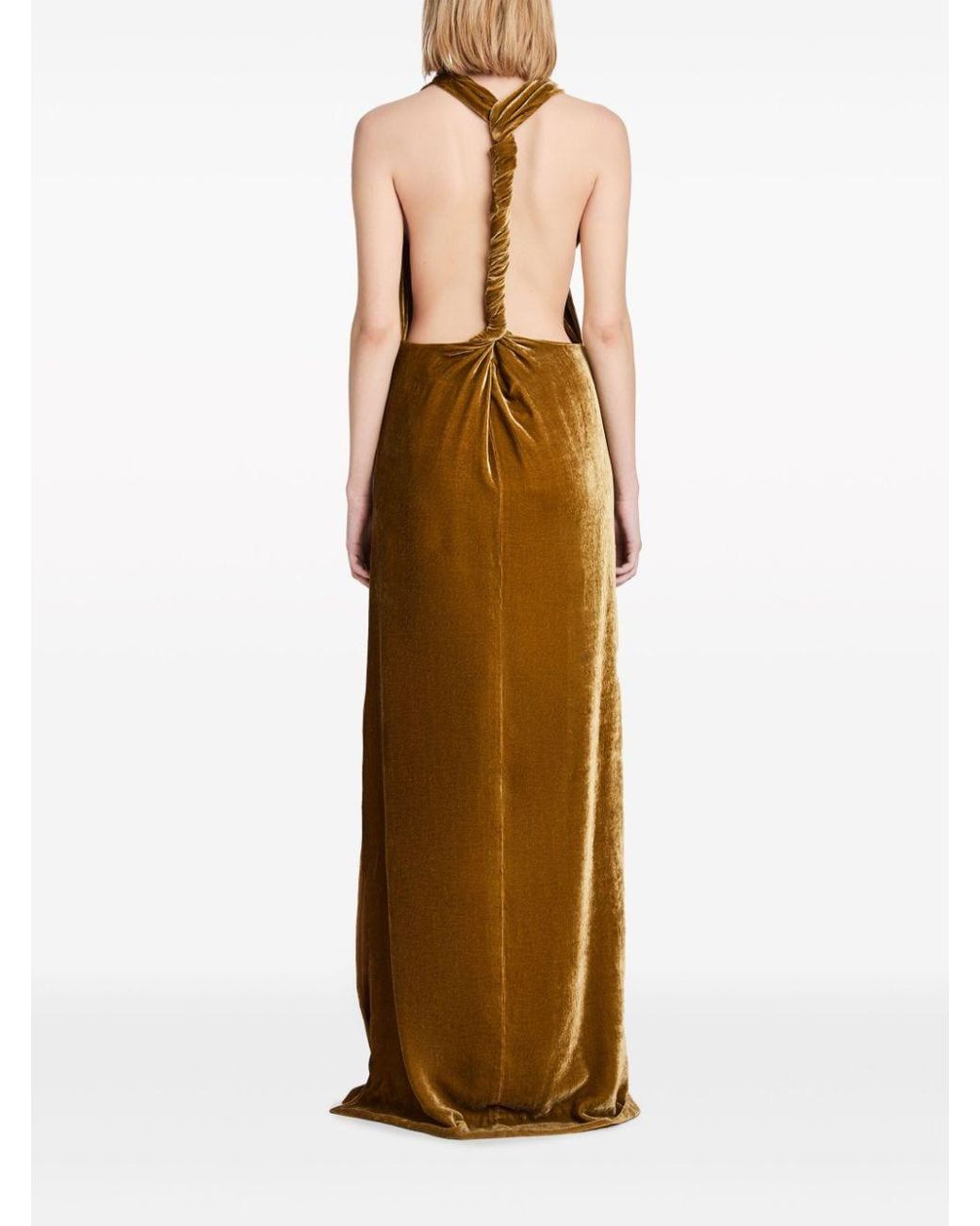 Proenza Schouler Faye Twisted Velvet Gown in Natural Lyst UK