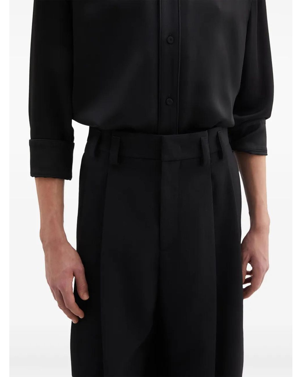 Jil Sander Black Pleat-Detail Trousers for men