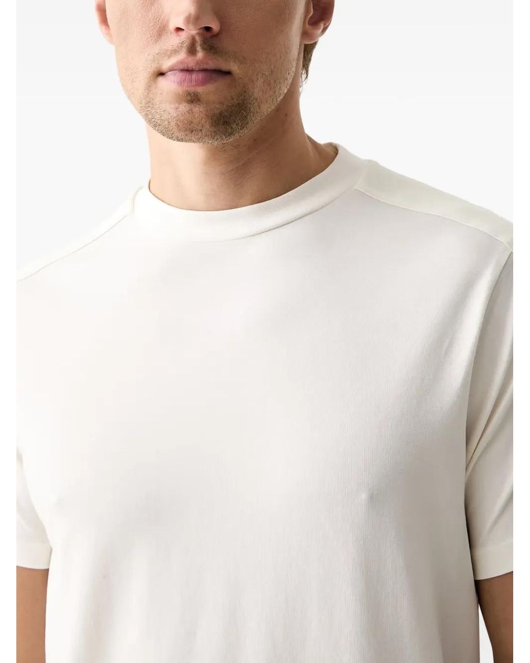 Karl Lagerfeld White Panelled Short-Sleeve T-Shirt for men