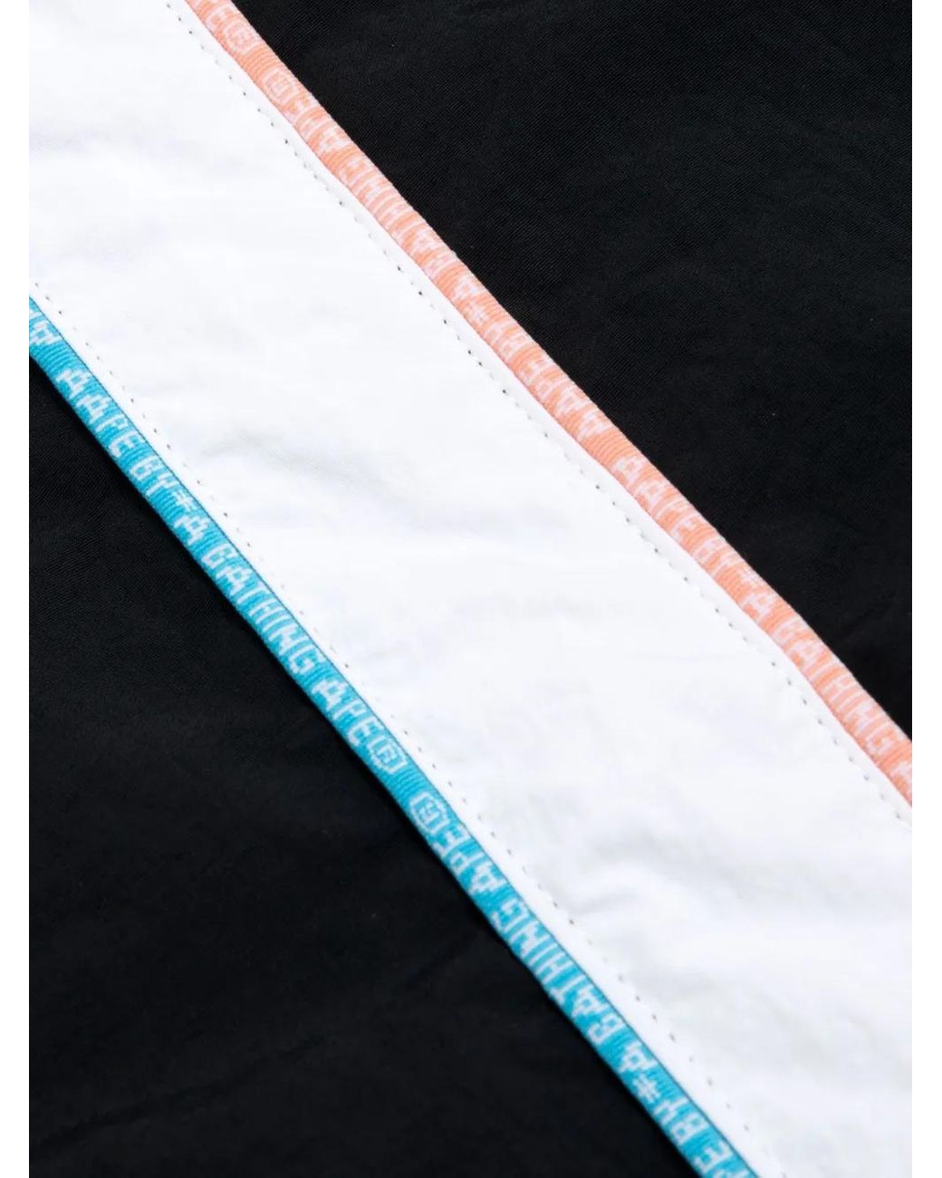 A Bathing Ape Blue Milo-Embroidered Wide-Leg Trousers