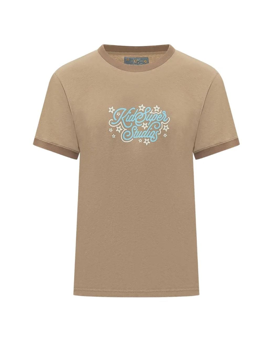 Kidsuper Natural Logo-Print Star-Motif T-Shirt for men