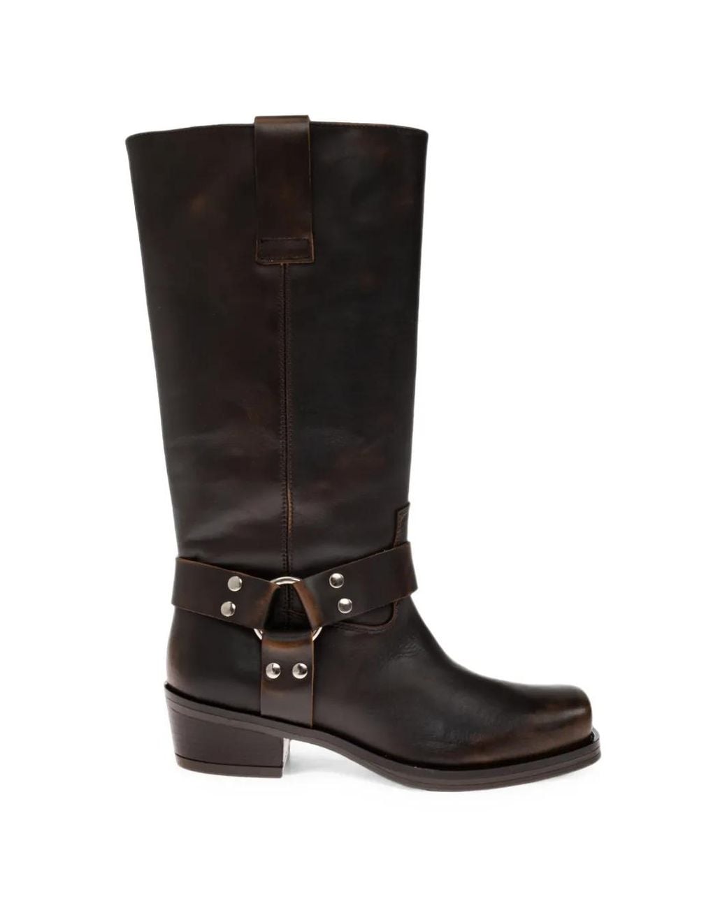 POSA Black Texas Harness Leather Boots