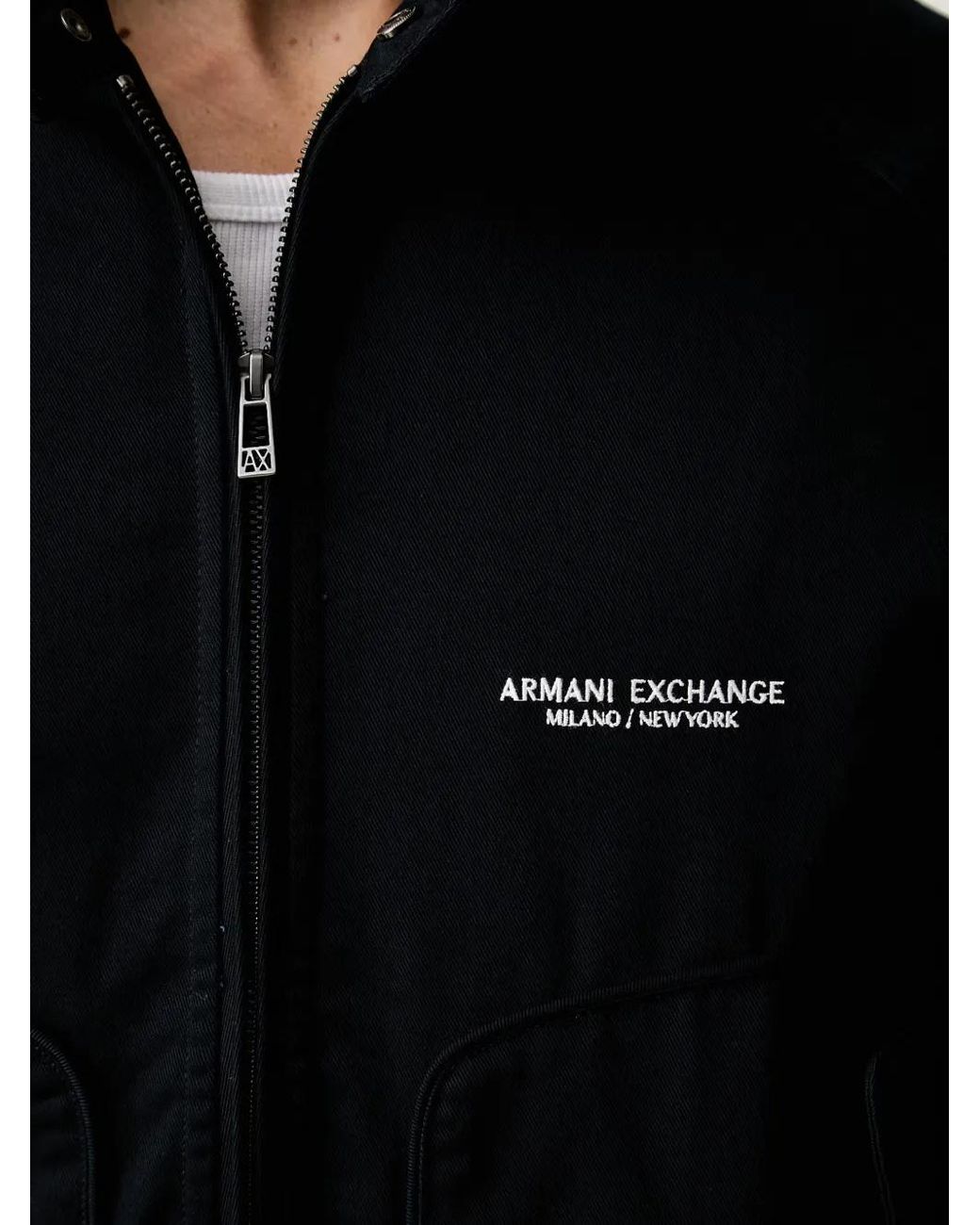 ARMANI EXCHANGE Black Doudoune À Col Montant for men