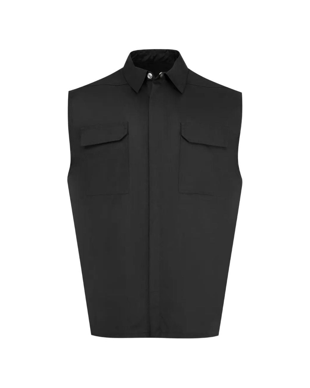 Rick Owens Black Jumbo Pocket Overshirt for men