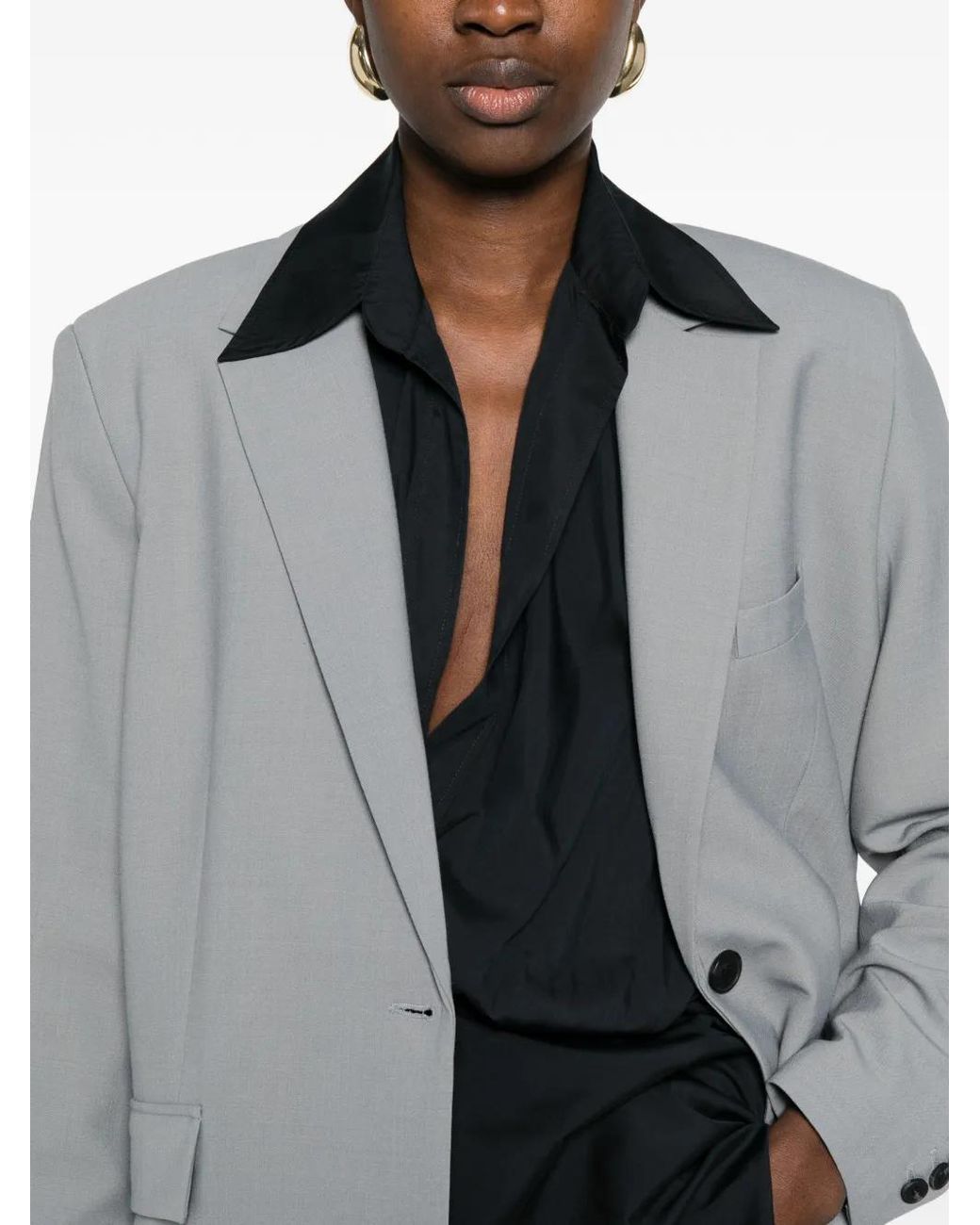 IRO Gray Single-Breasted Blazer