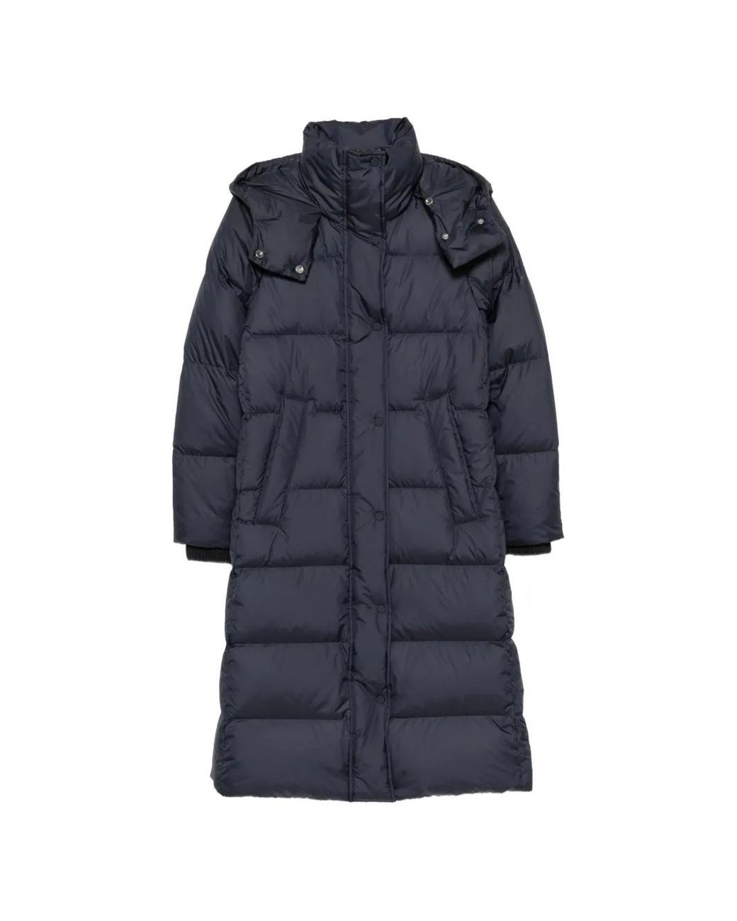Marc O' Polo Blue Quilted Hooded Coat