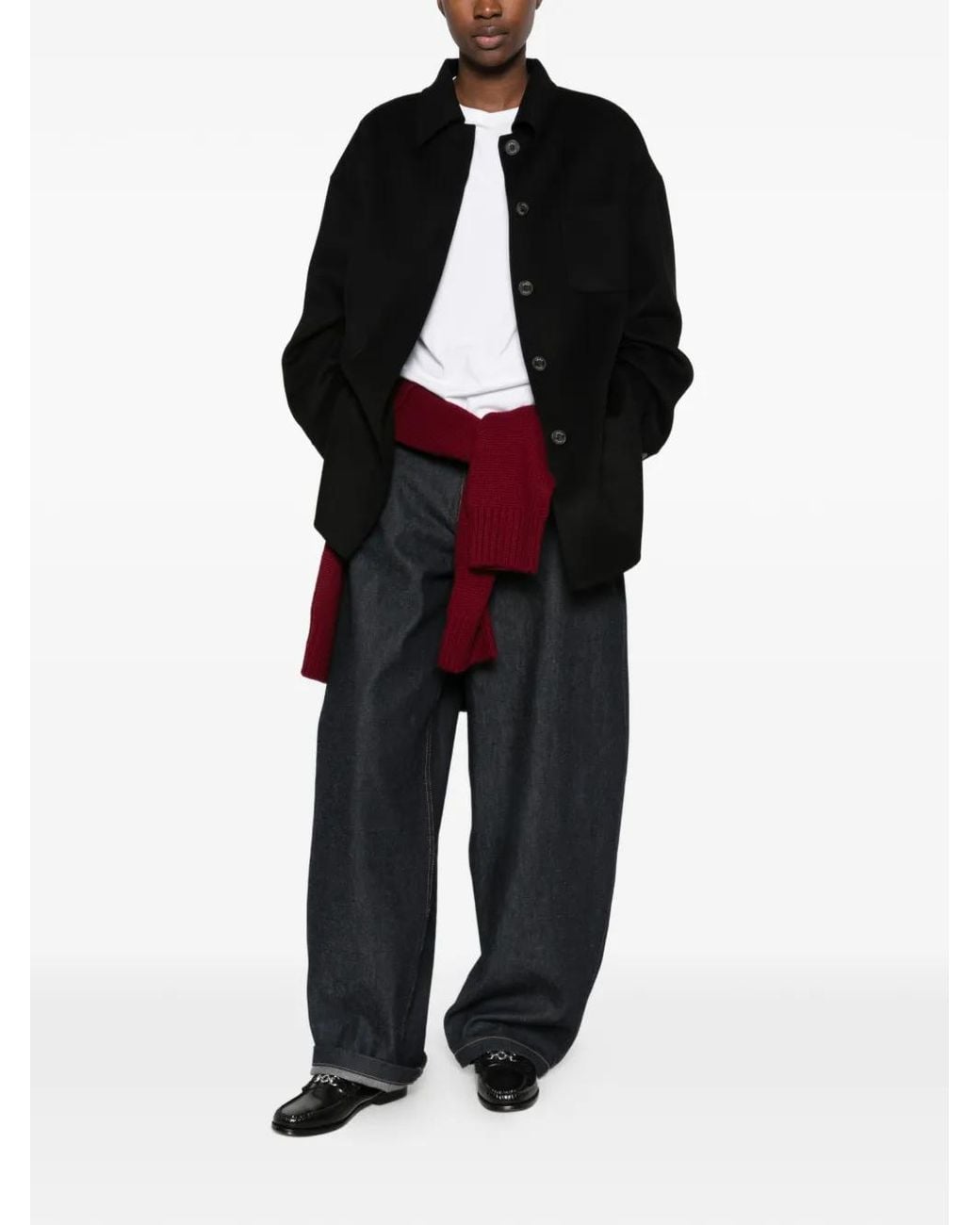 ViCOLO Black Button-Up Jacket