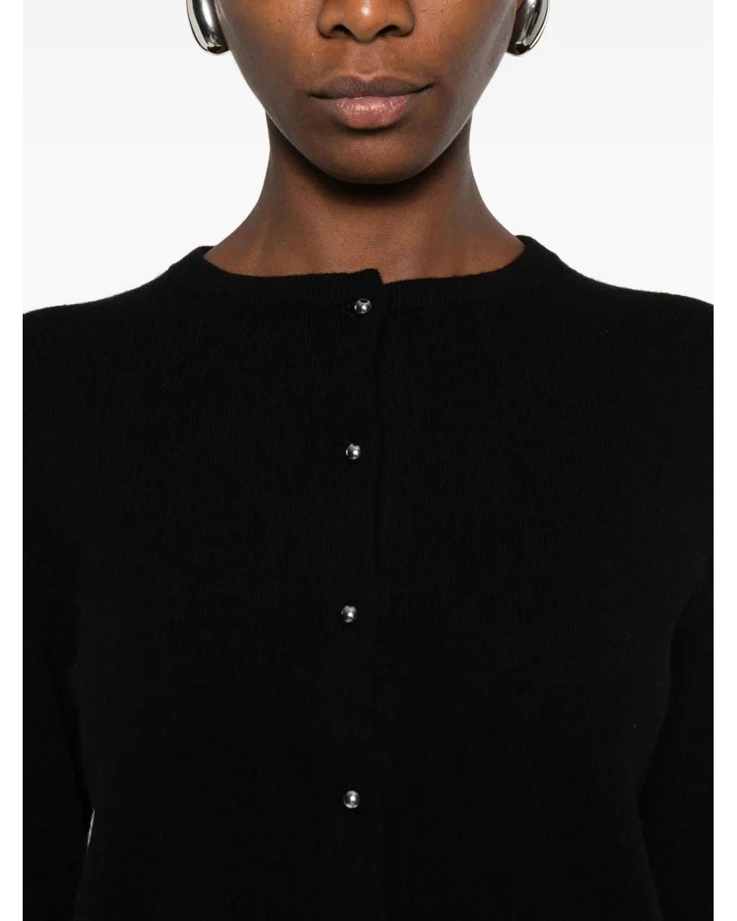 Vince Black Long-Sleeve Cardigan