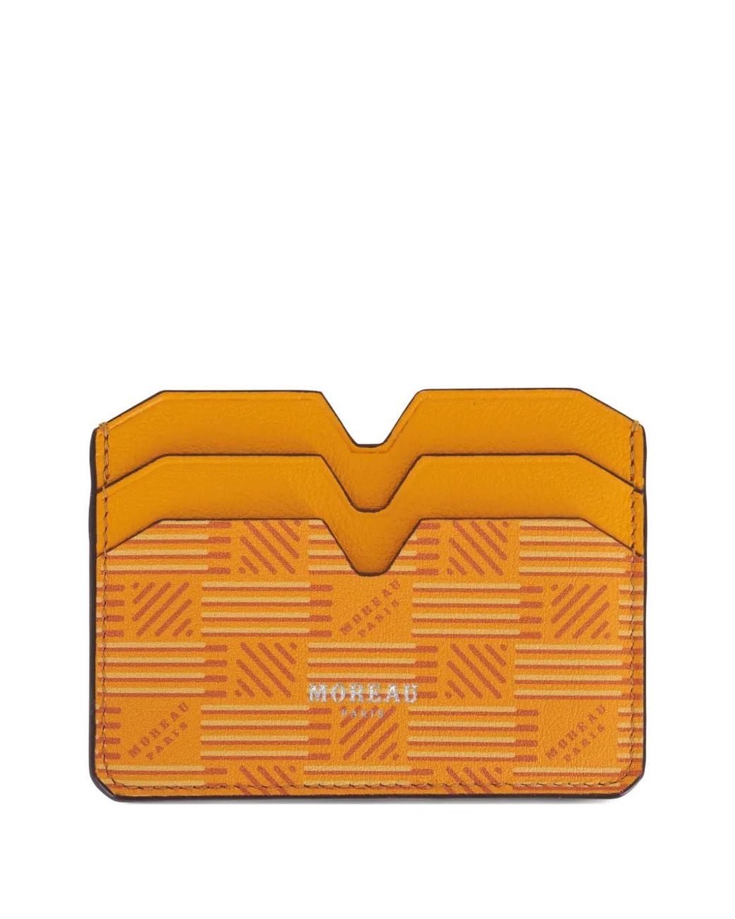 Moreau Orange Kartenetui Mit Geometrischem Print
