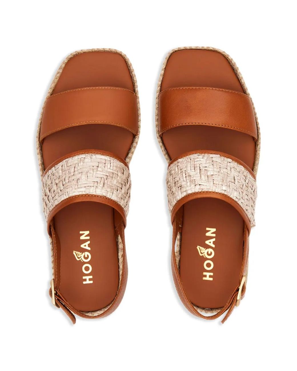 Hogan Brown Flat Sandals