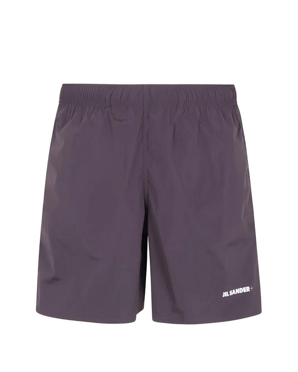 Jil Sander Purple Logo-Print Elasticated Shorts for men