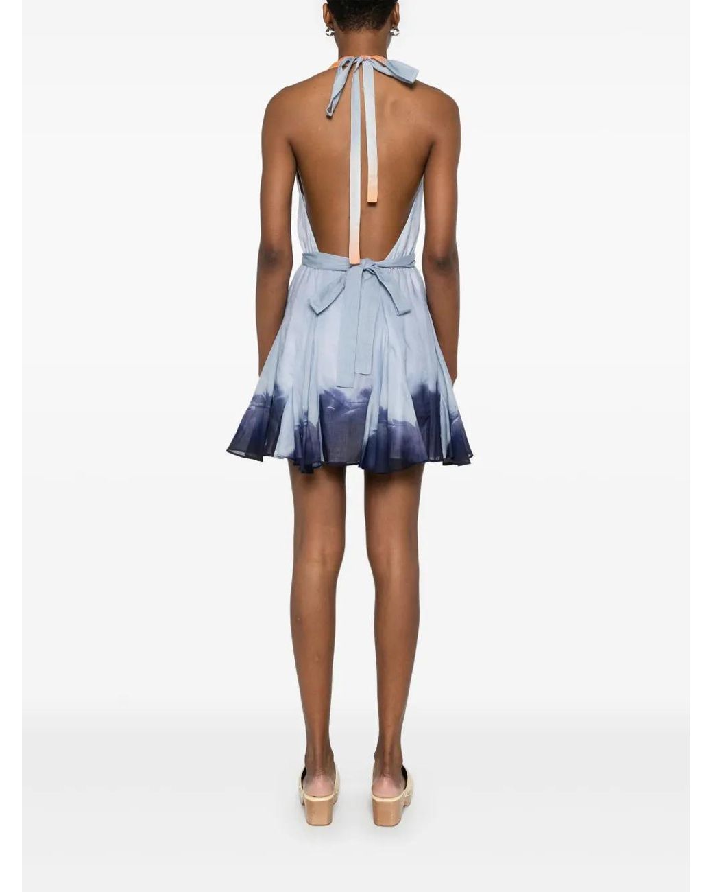 maje mini tie dye dress Mini tie-dye dress Blue For Women