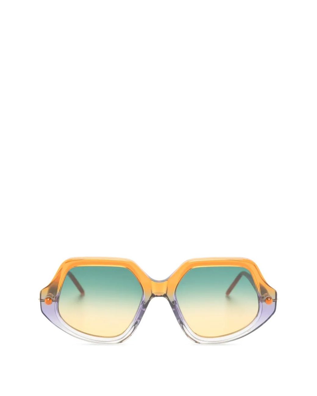 Kuboraum Orange Mask P20 Geometric-Frame Sunglasses