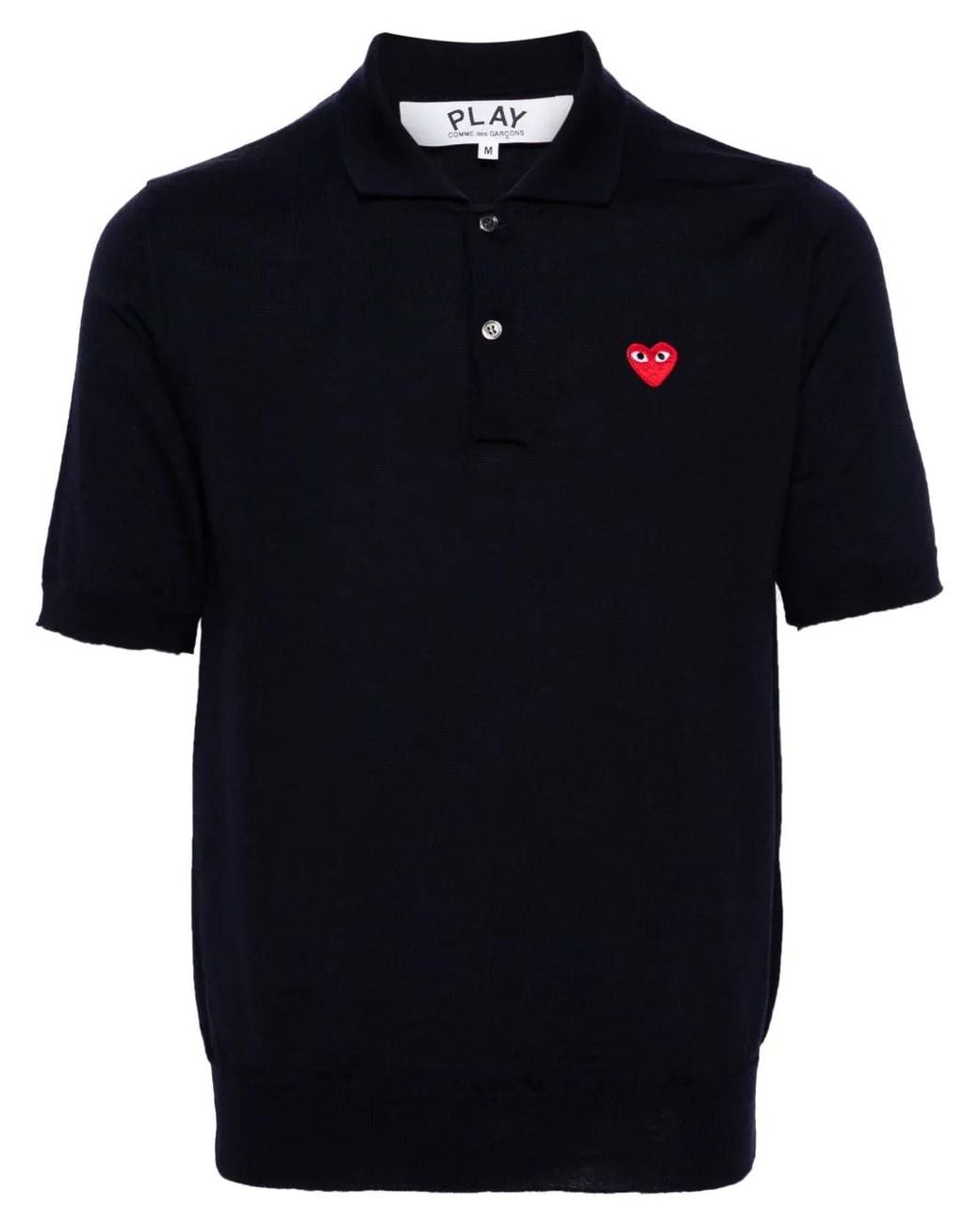COMME DES GARÇONS PLAY Poloshirt Met Logopatch in het Blue