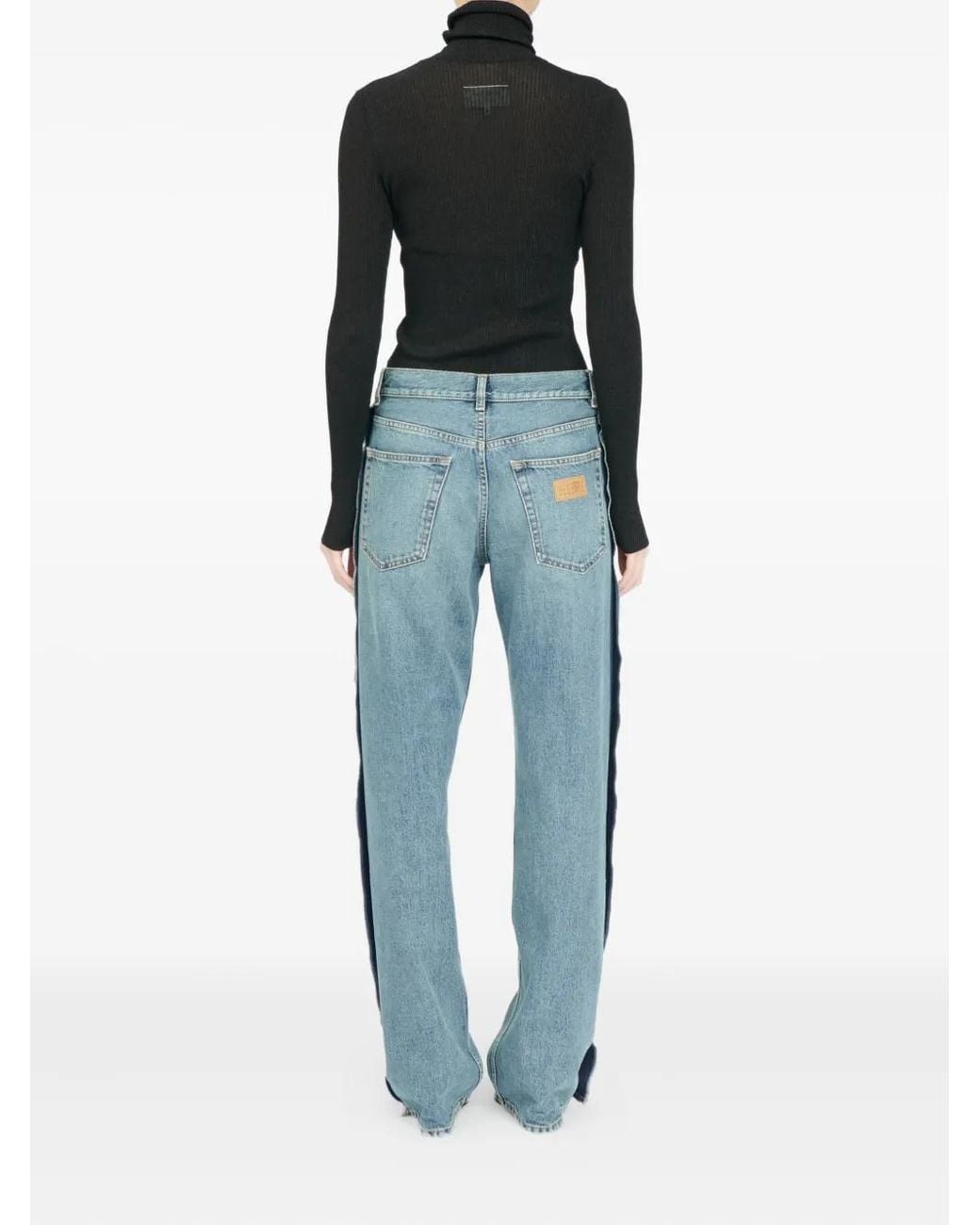MM6 by Maison Margiela Blue Jeans With Insert Design