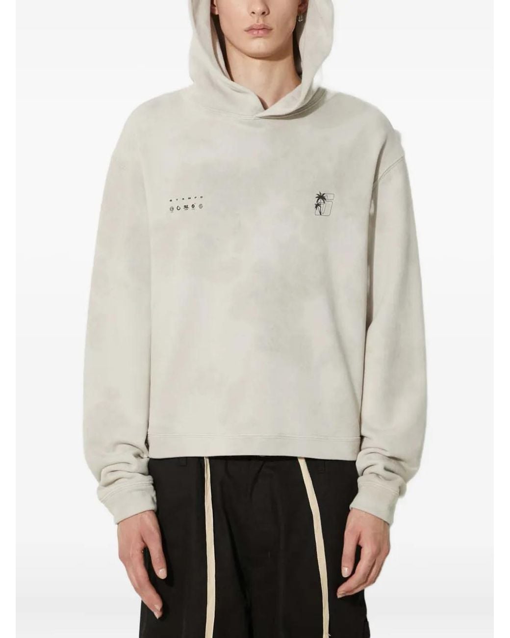 Stampd White Long-Sleeves Tie-Dye Hoodie for men
