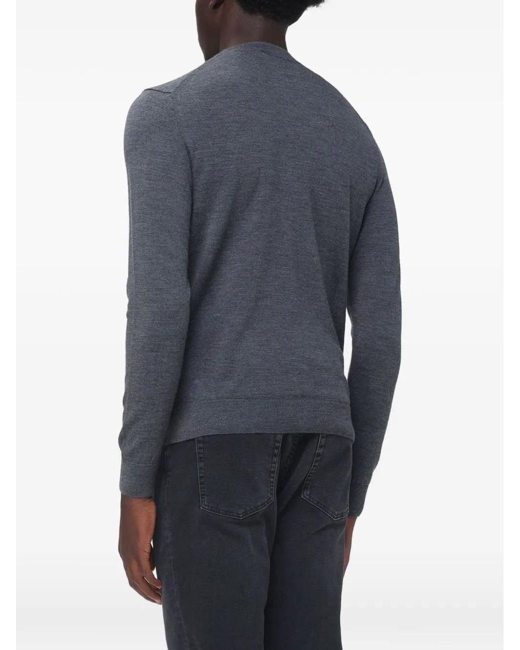 Etro Blue Logo-Embroidered Sweater for men