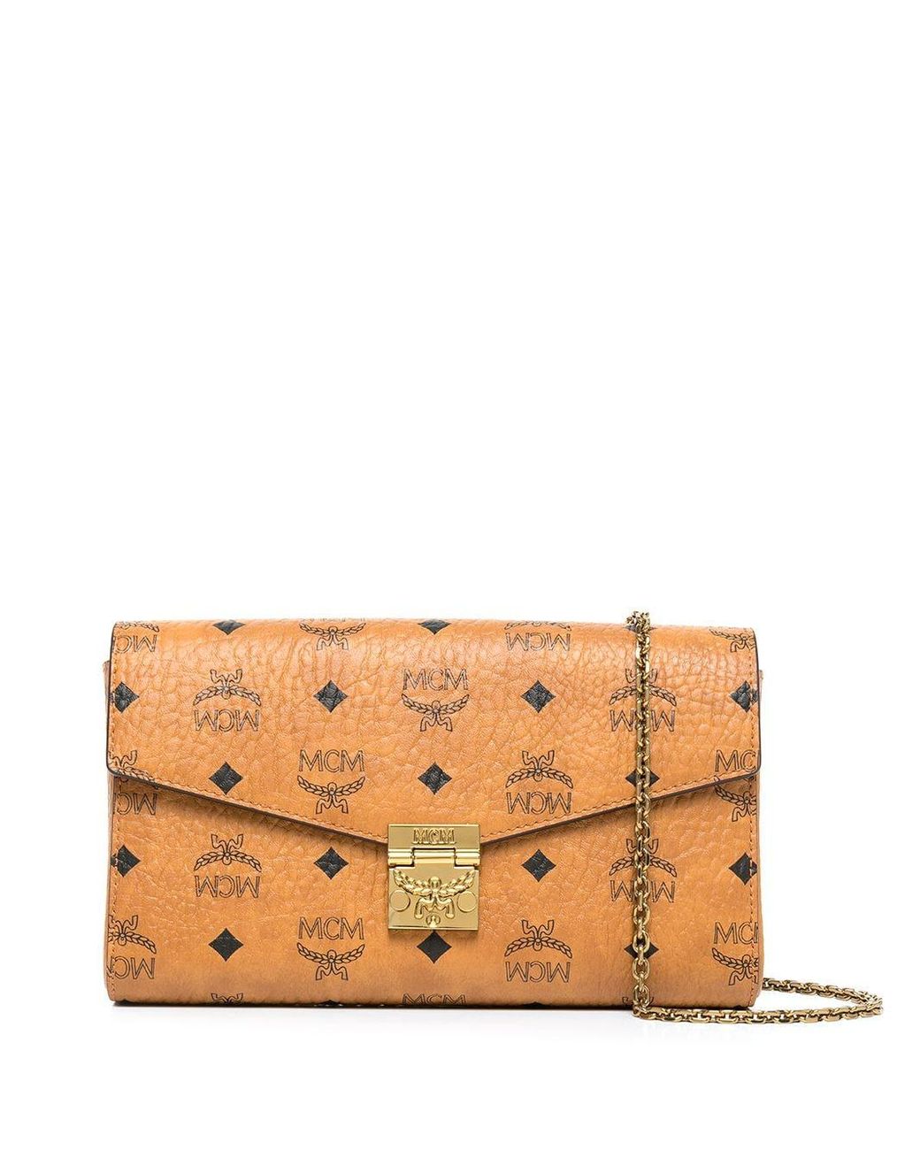 Small Tracy Flap Crossbody in Visetos Cognac