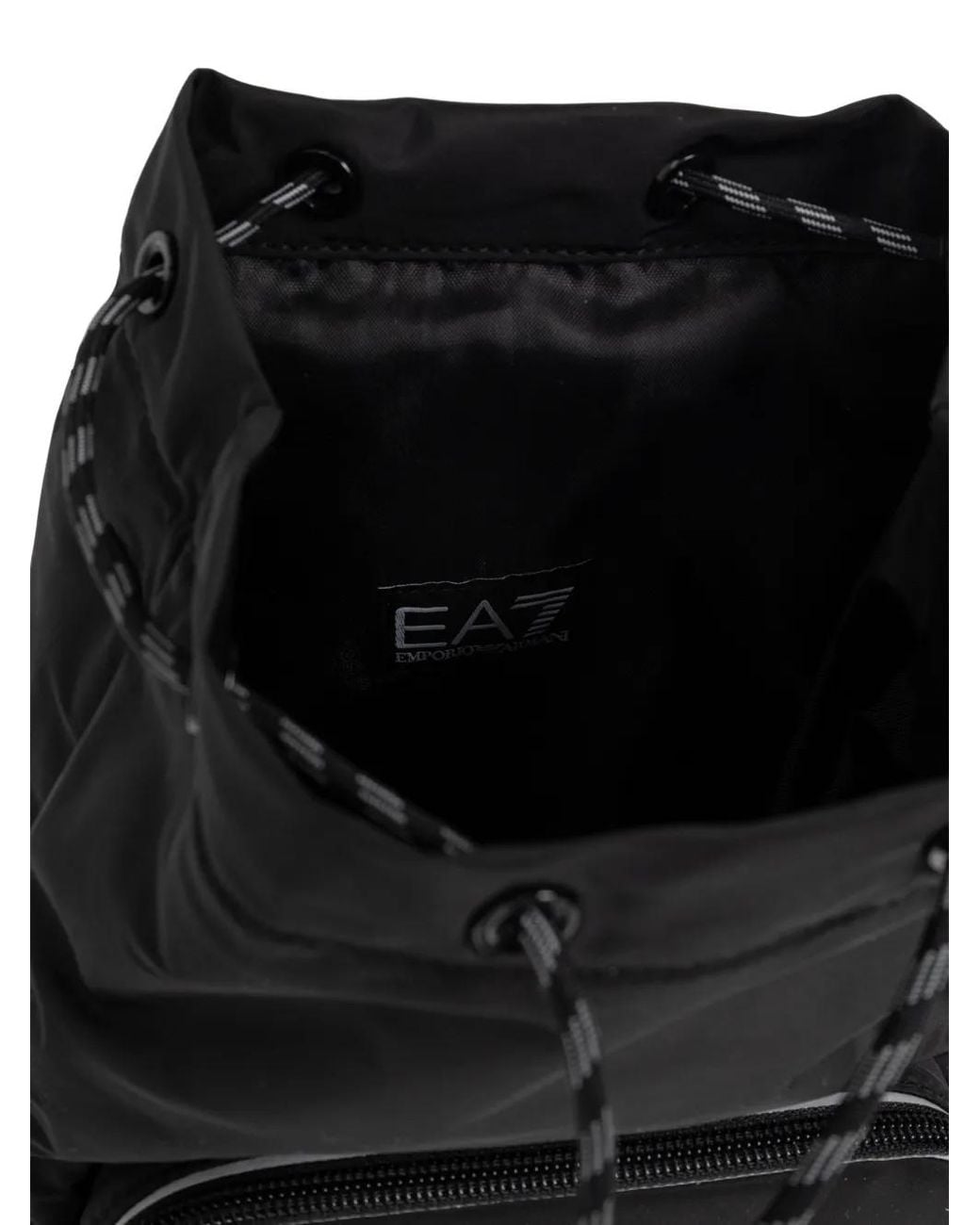 EA7 Black Drawstring Backpack