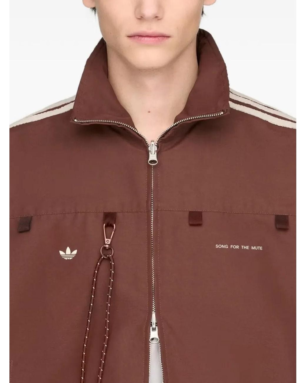 Adidas Brown X Song For The Mute 007 Side-Stripe Jacket for men