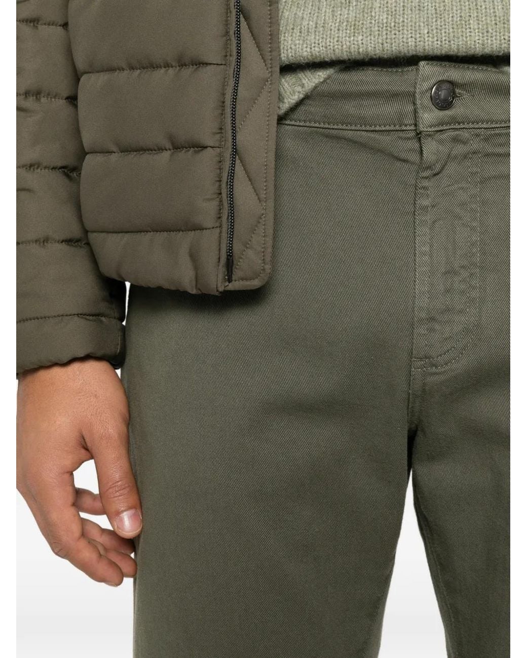 Canali Gray Straight-Leg Five-Pocket Jeans for men