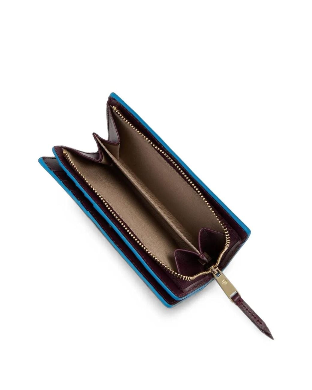 Piquadro Purple Bifold Leather Wallet