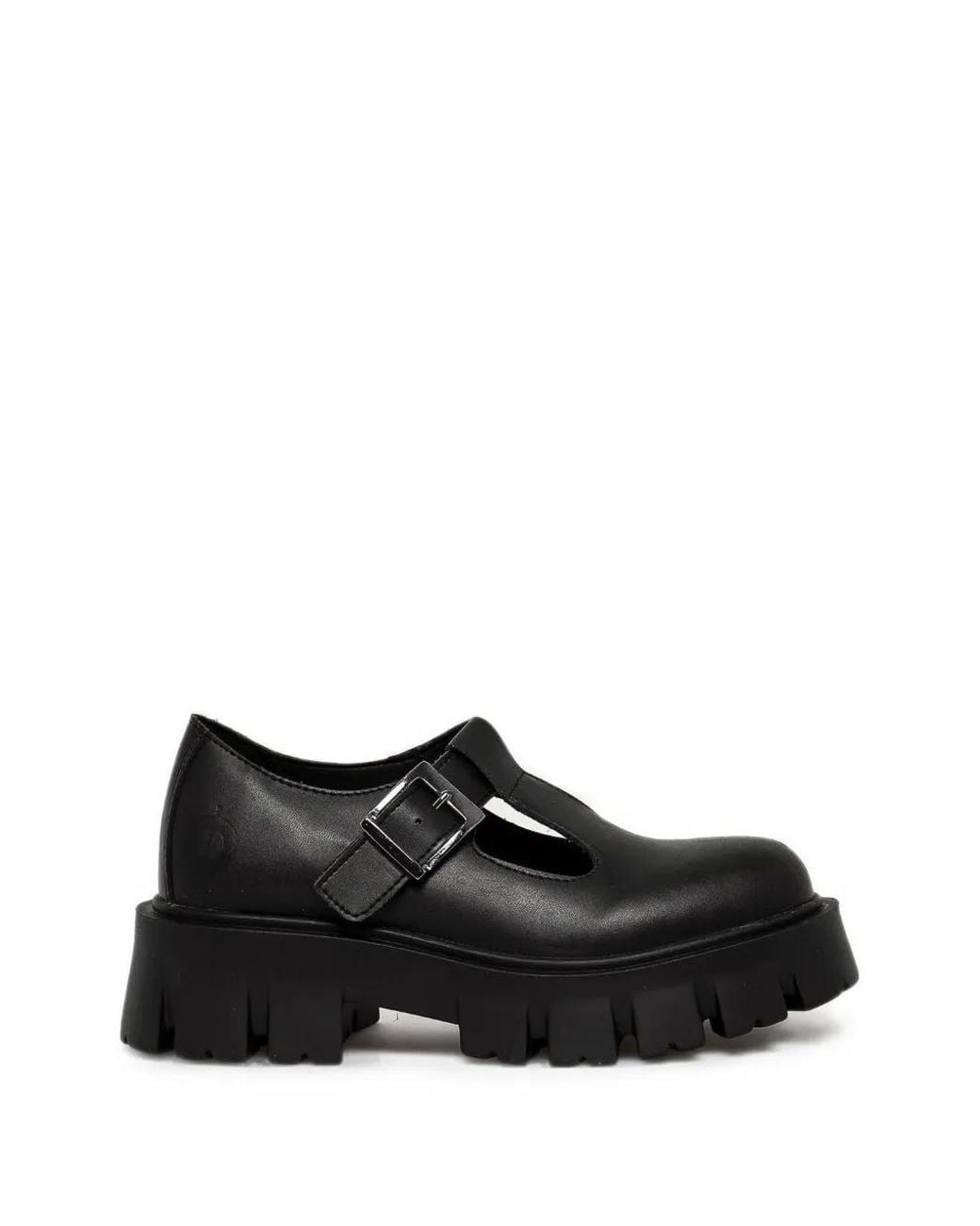 Altercore Black Buckle-Fastening Chunky-Sole Shoes