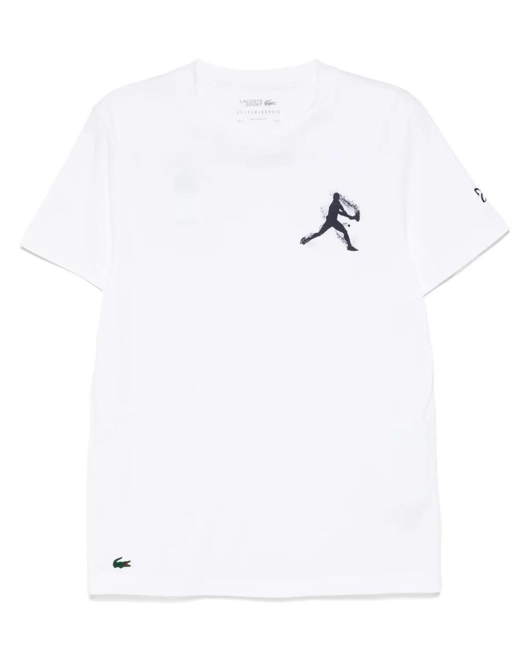 Lacoste White X Novak Djokovic T-Shirt for men