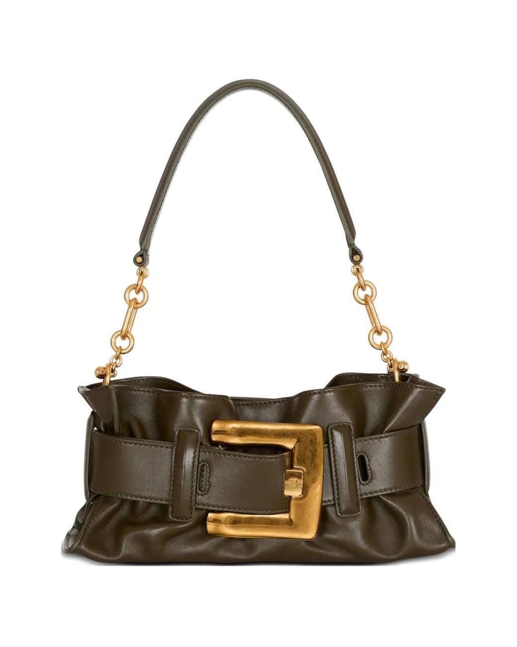 Balmain Metallic Mini Anthem Clutch Bag