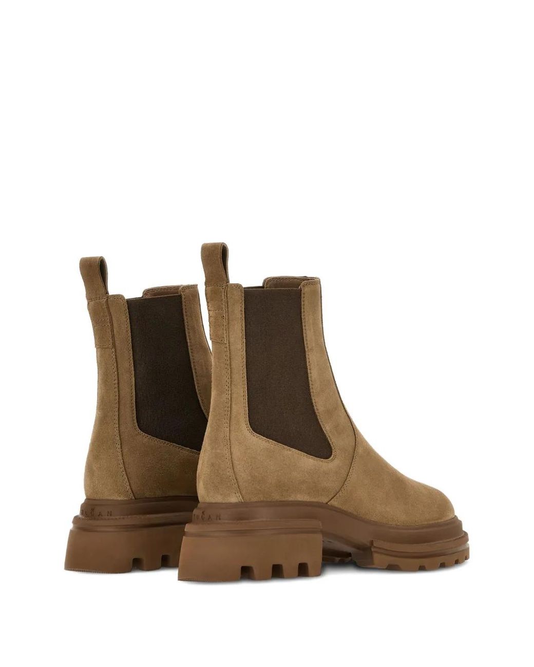 Hogan Brown Elastic Panels Rubber Sole