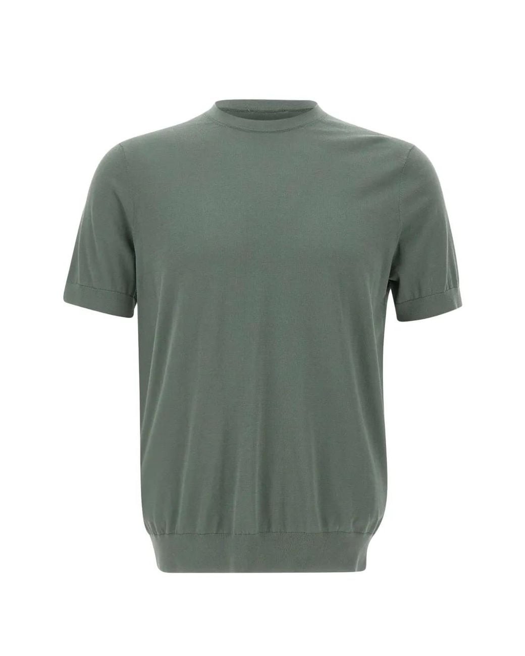Diktat Green Short-Sleeve Crew-Neck Sweater for men