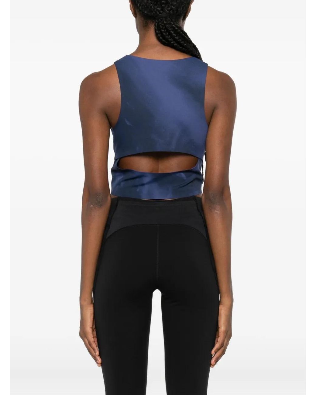 On Shoes Blue Scoop-Neck Tank Top