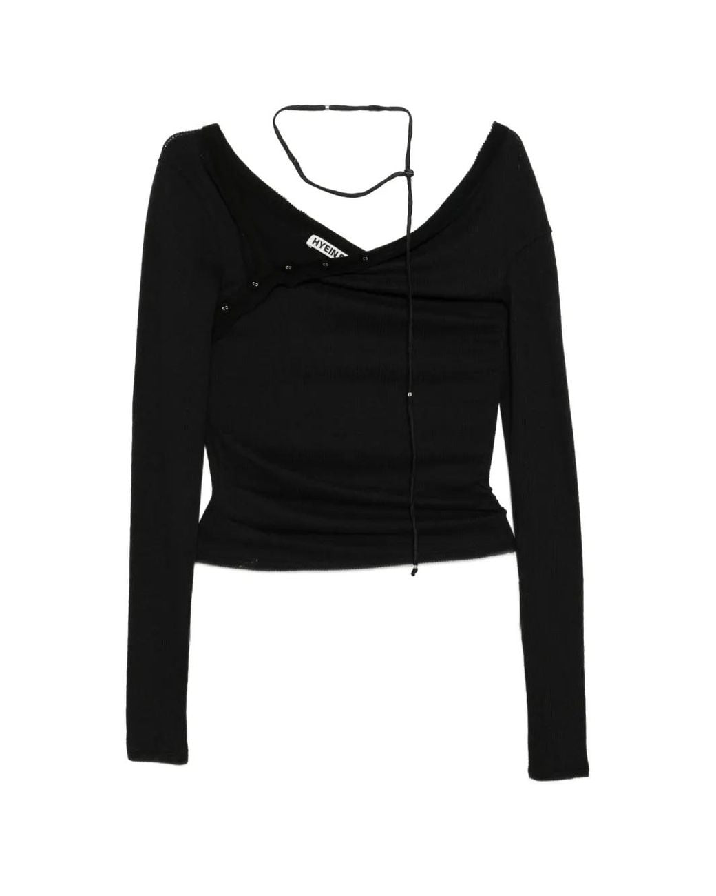 Hyein Seo Black Twisted T-Shirt