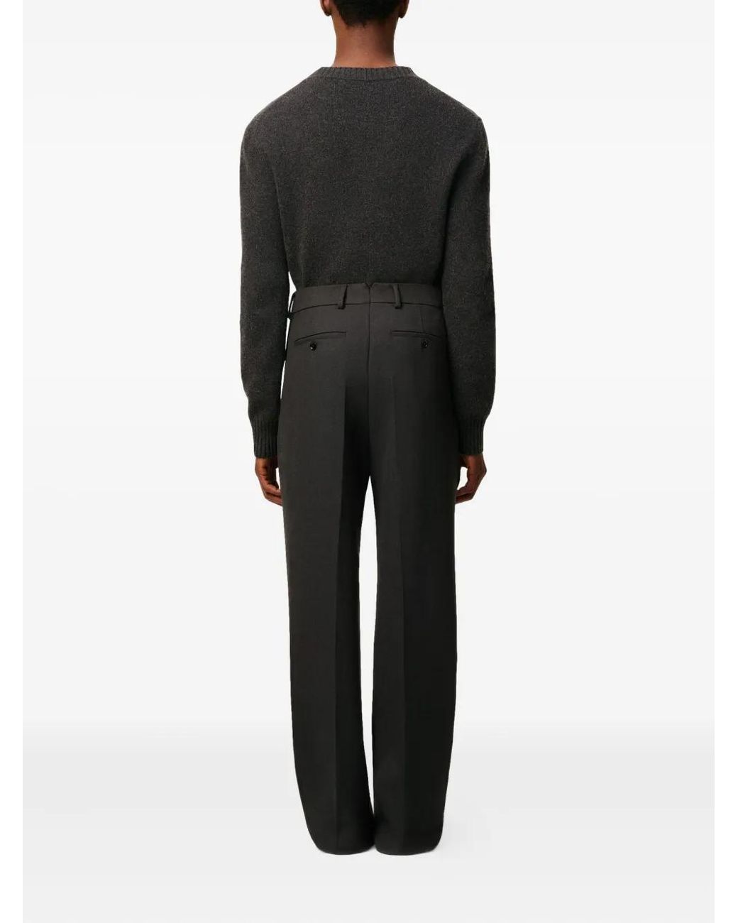 AMI Black Trousers Wide for men