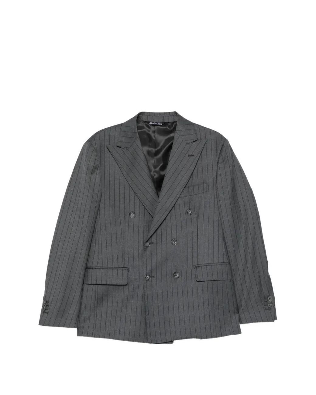 época Gray Pinstripe-Pattern Double-Breasted Suit for men