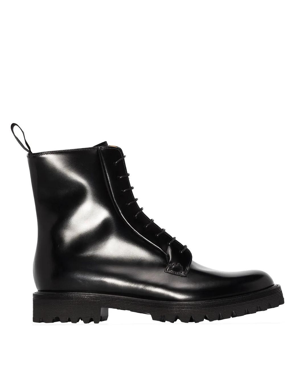 Church's Black Alexandra Flat Combat Boots