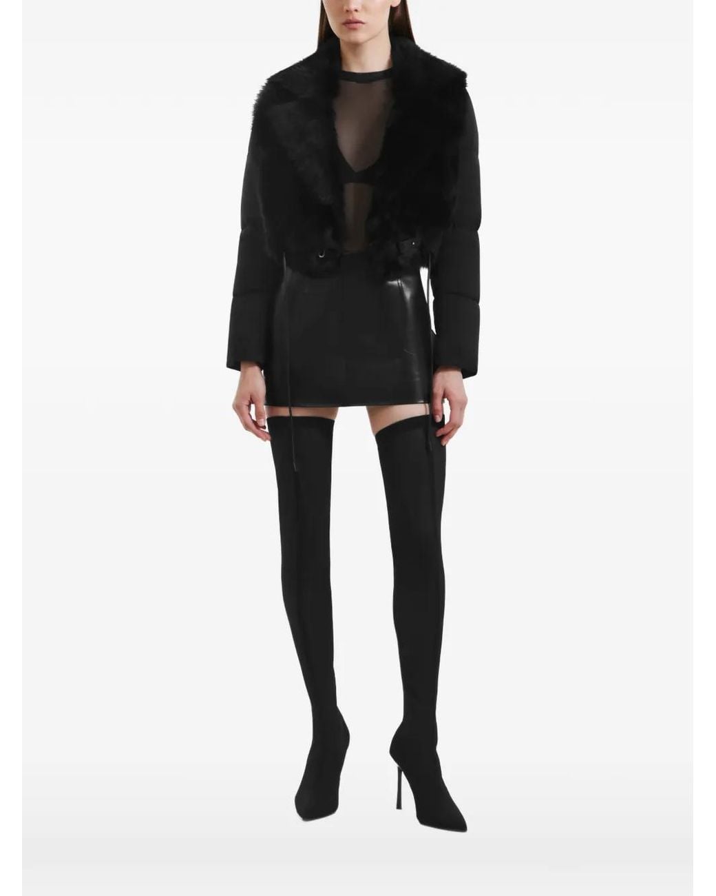 Rudsak Black Lilah Cropped Puffer Jacket