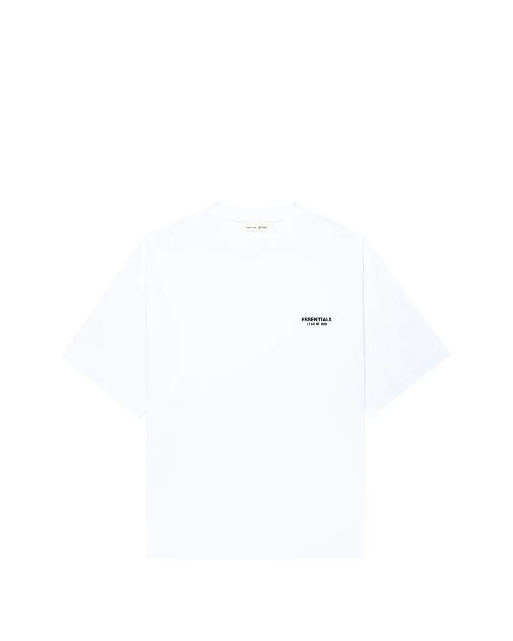 Essentials White Logo-Print T-Shirt for men