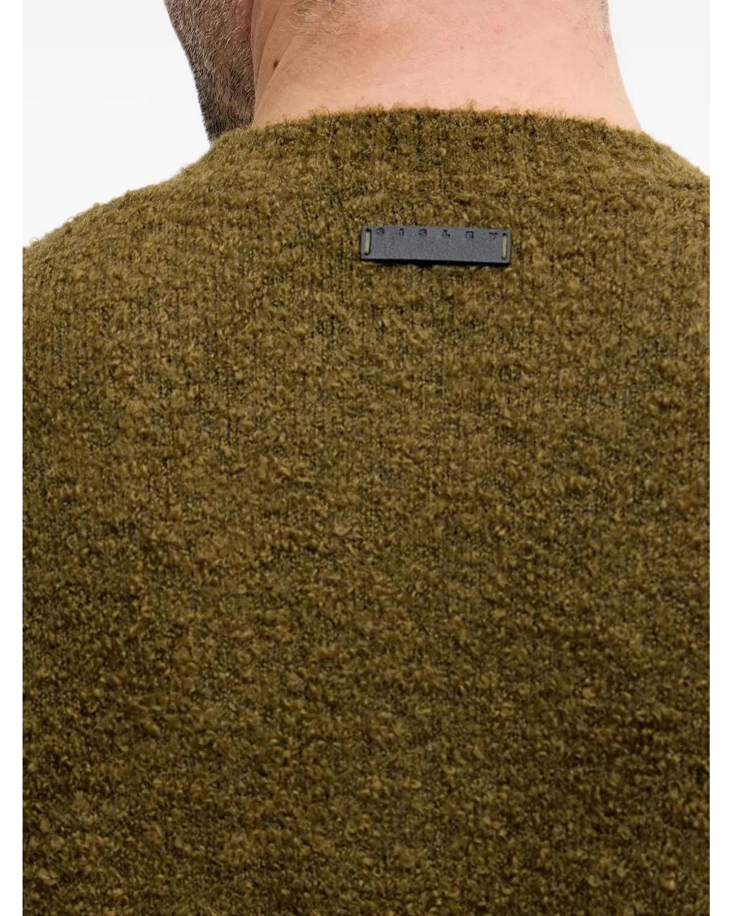 Sisley Green Textured Long-Sleeve Sweater for men