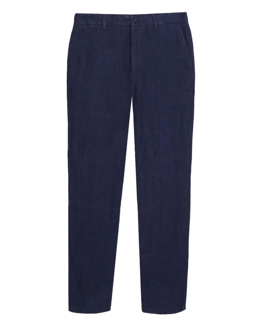 Brooks Brothers Blue Textured Linen Trousers for men