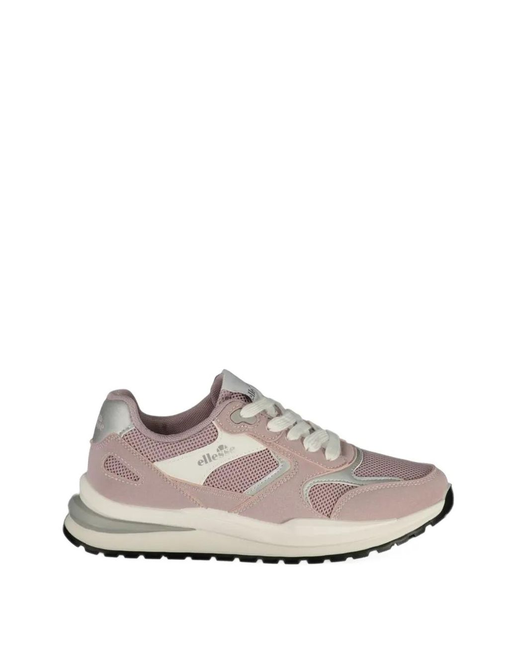 Ellesse White Mesh-Panelled Sneakers