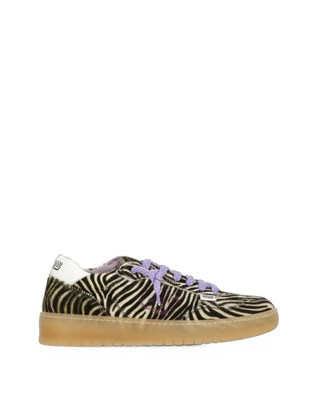 Evenuel White Zebra-Print Low-Top Sneakers
