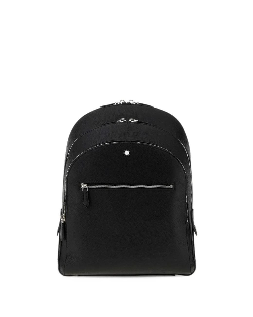 Montblanc Black Medium Grained Calf Leather Backpack for men
